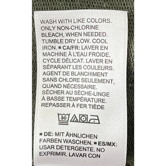 DAILY RITUAL LONG SLEEVE PULL-OVER V-NECK SWEATSHIRT, MENS, XL.ARMY GREEN - Picture 12 of 12